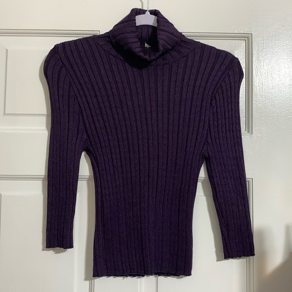 SALE ⚡️Purple Turtleneck Business casual Sz:M - Picture 1 of 3